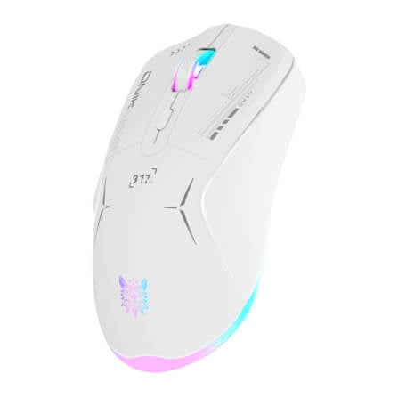 เมาส์เกมมิ่ง ONIKUMA OKAMI WIRELESS DUAL-MODE GAMING MOUSE เชื่อมต่อได้ 2 โหมด - สีขาว_3